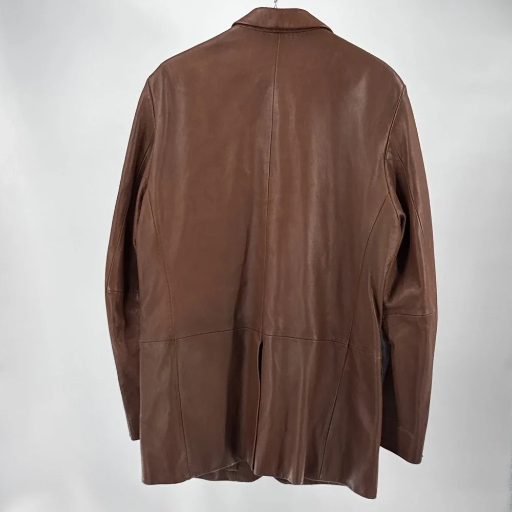 Vintage Banana Republic Leather Blazer Size 40R Brown